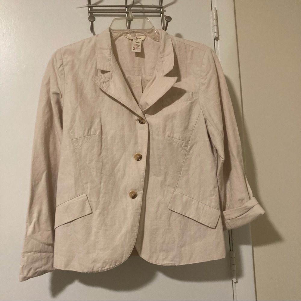 Sundance Cream Linen Blend Blazer